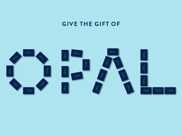 Animated GIF of Opal Collection Gift Cards